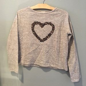 Blouse with Heart Sequence